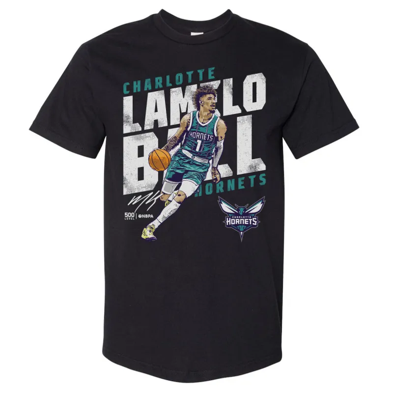 LaMelo Ball Charlotte Hornets Slant WHT sold by 500 Level