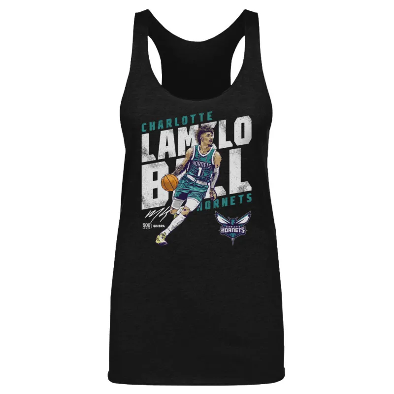 LaMelo Ball Charlotte Hornets Slant WHT sold by 500 Level