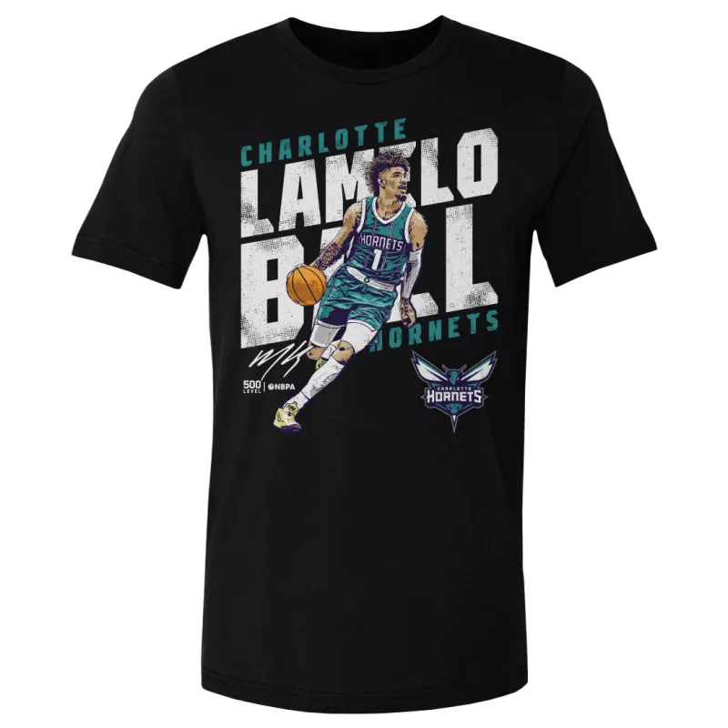 LaMelo Ball Charlotte Hornets Slant WHT sold by 500 Level