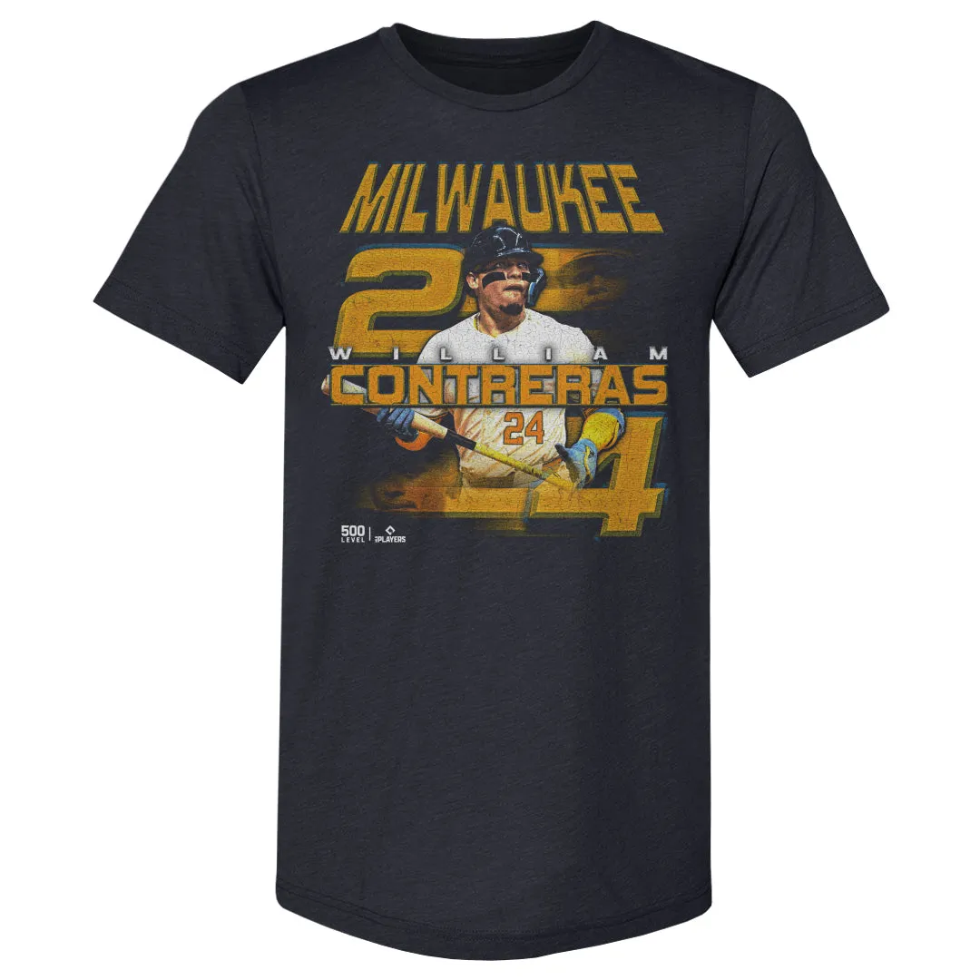 William Contreras Milwaukee Grunge WHT sold by 500 Level product image thumbnail 2