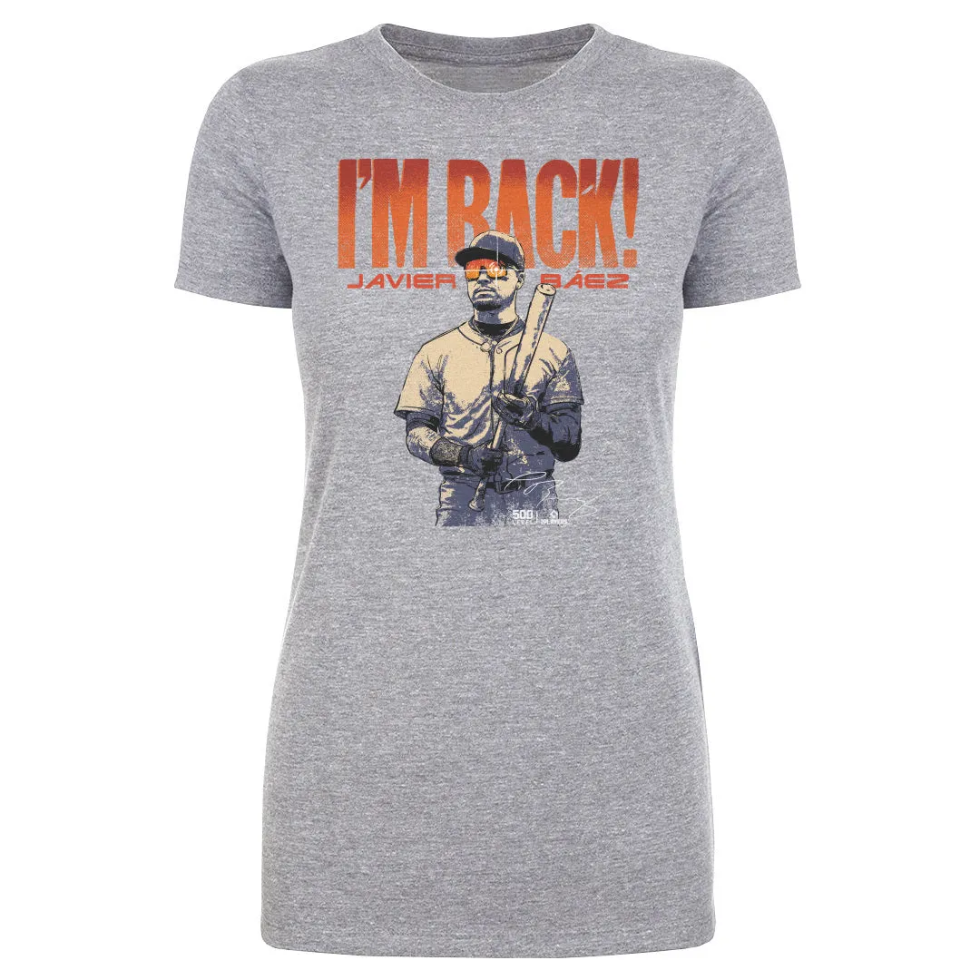 Javier Baez Detroit I'm Back WHT sold by 500 Level