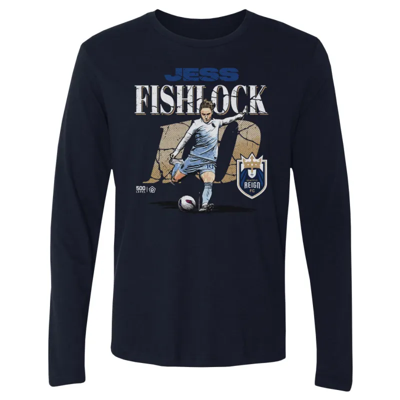Jess Fishlock Seattle Reign FC Cracked Number WHT sold by 500 Level