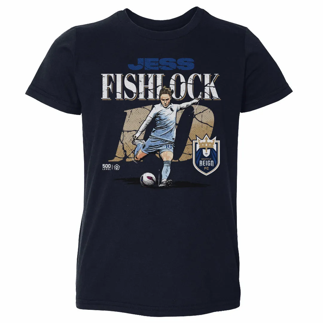 Jess Fishlock Seattle Reign FC Cracked Number WHT sold by 500 Level