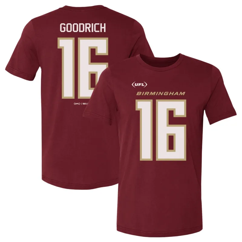 Mario Goodrich Birmingham Stallions Name & Number F&B WHT sold by 500 Level