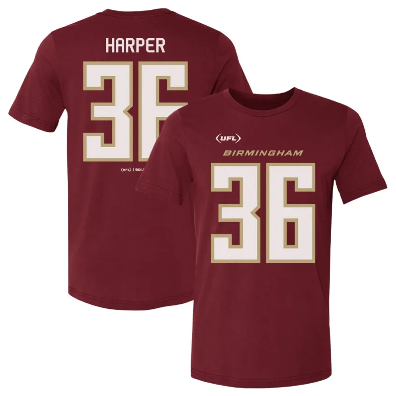 Madre Harper Birmingham Stallions Name & Number F&B WHT sold by 500 Level