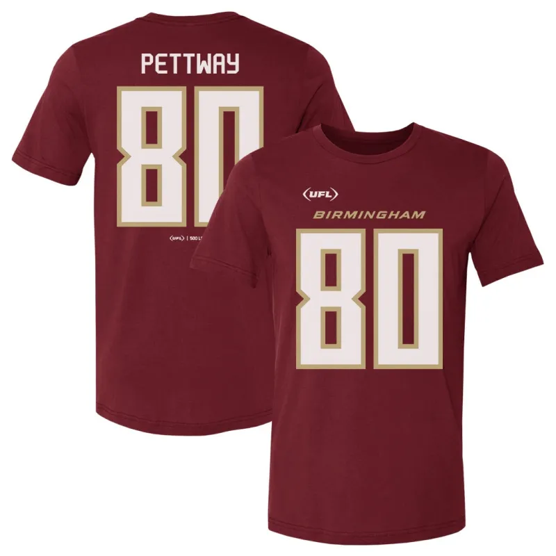 La'Michael Pettway Birmingham Stallions Name & Number F&B WHT sold by 500 Level