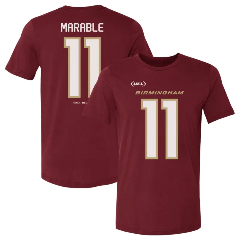 C.J. Marable Birmingham Stallions Name & Number F&B WHT sold by 500 Level
