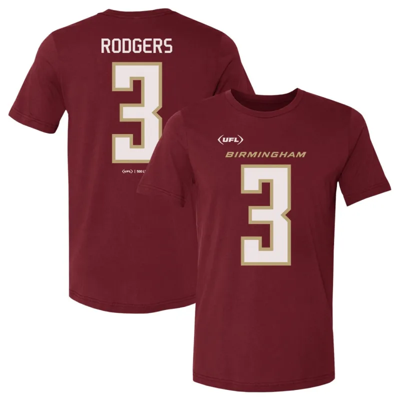 Amari Rodgers Birmingham Stallions Name & Number F&B WHT made by 500 Level