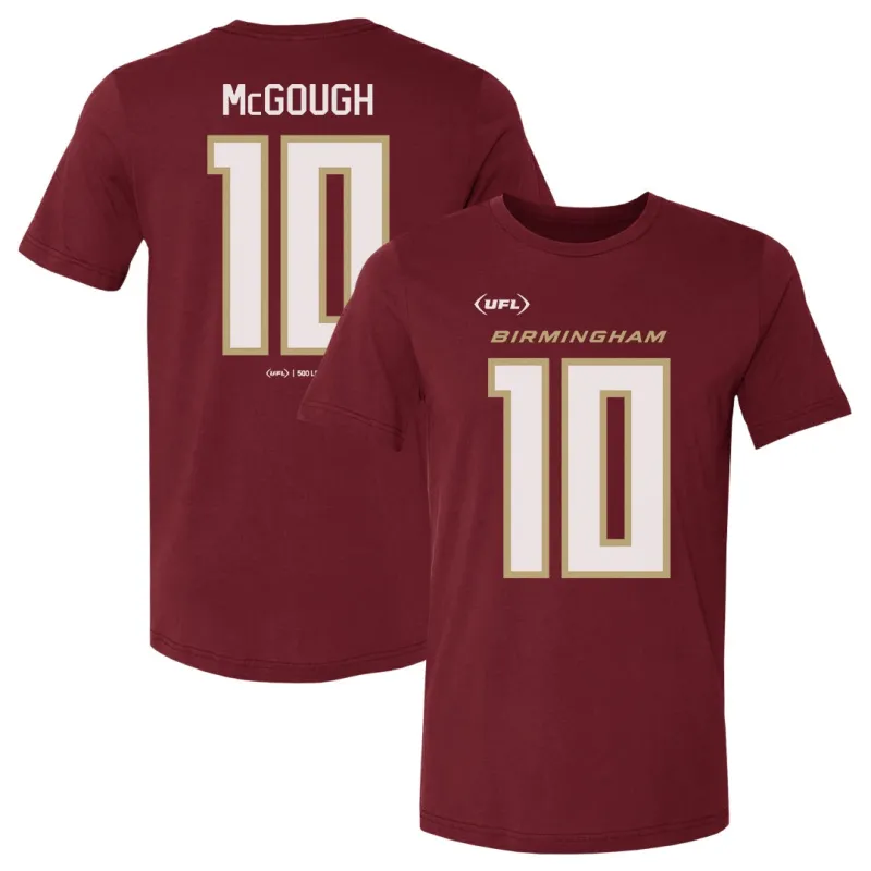 Alex McGough Birmingham Stallions Name & Number F&B WHT sold by 500 Level