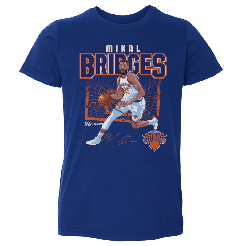 Mikal Bridges New York Knicks Shattered WHT sold by 500 Level