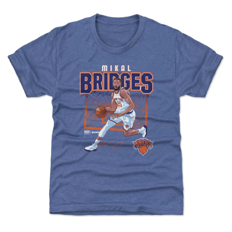 Mikal Bridges New York Knicks Shattered WHT sold by 500 Level