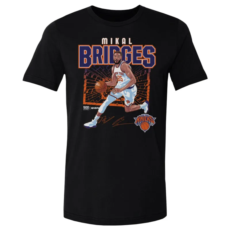 Mikal Bridges New York Knicks Shattered WHT sold by 500 Level
