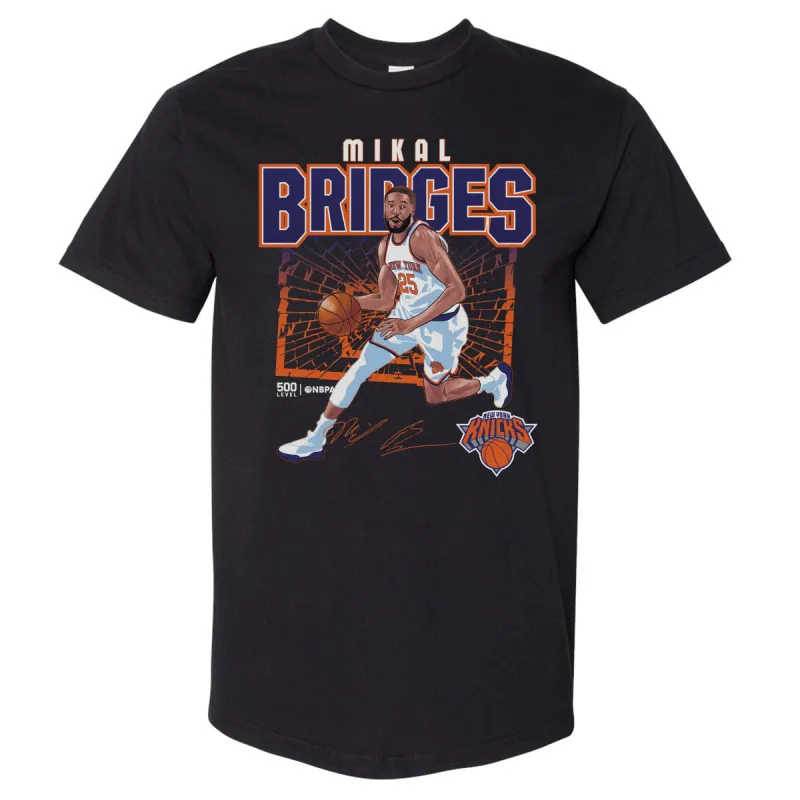 Mikal Bridges New York Knicks Shattered WHT made by 500 Level
