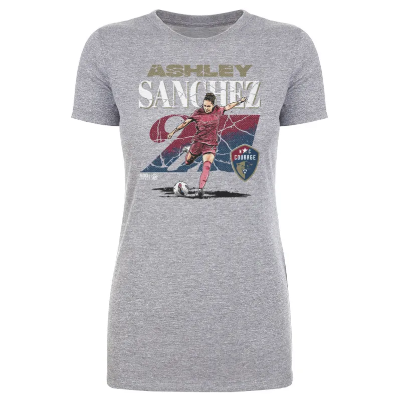 Ashley Sanchez North Carolina Courage Cracked Number WHT sold by 500 Level
