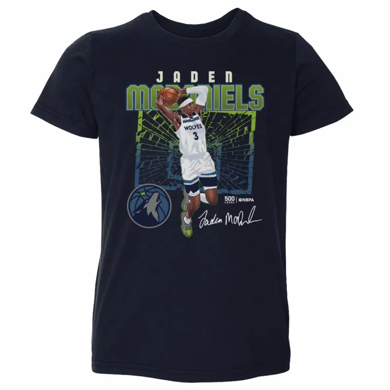 Jaden McDaniels Minnesota Timberwolves Shattered WHT sold by 500 Level