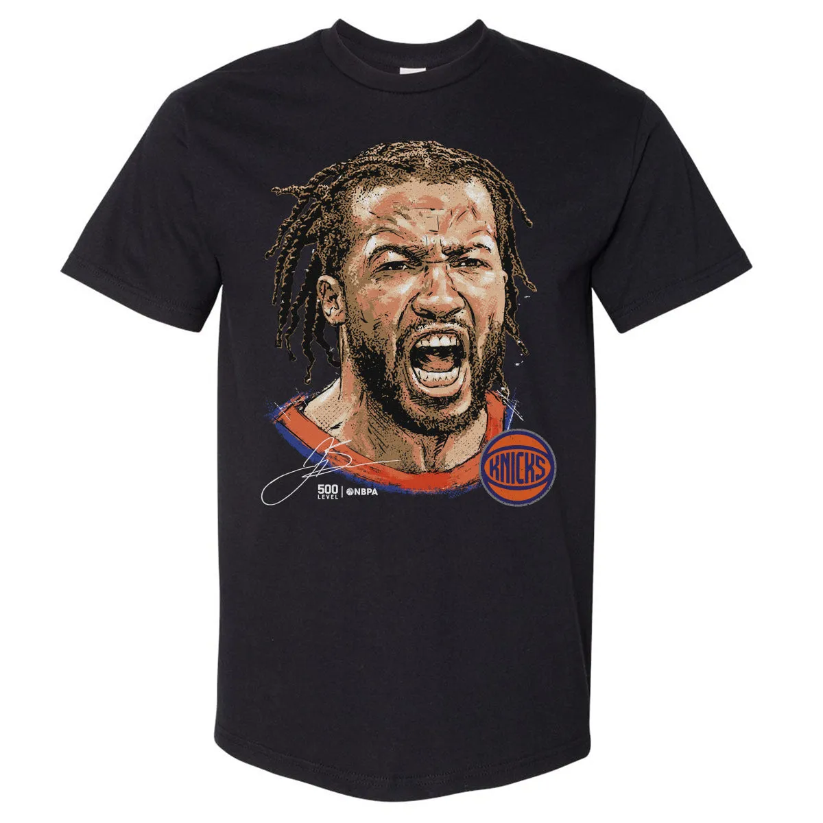 Jalen Brunson New York Knicks Portrait WHT sold by 500 Level