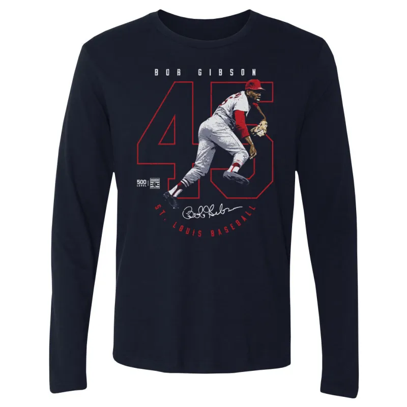 Bob Gibson St. Louis Number Outline WHT sold by 500 Level