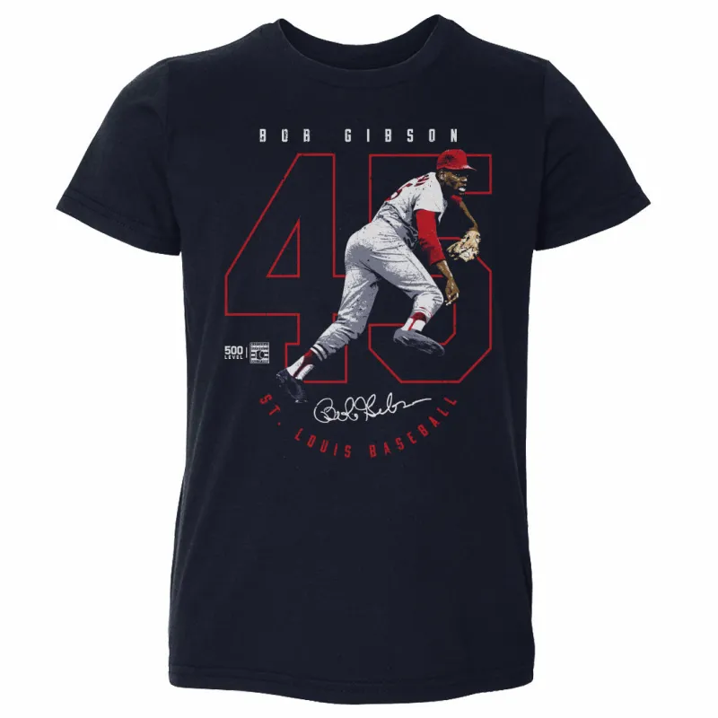 Bob Gibson St. Louis Number Outline WHT sold by 500 Level