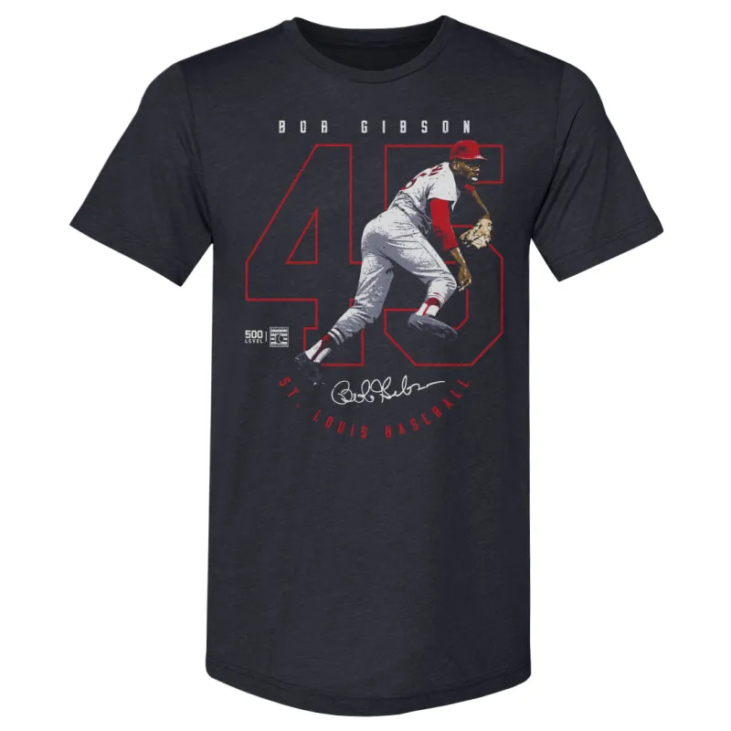 Bob Gibson St. Louis Number Outline WHT sold by 500 Level
