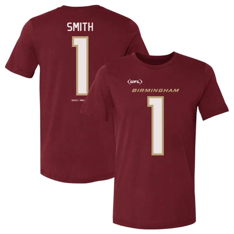 J'Mar Smith Birmingham Stallions Name & Number F&B WHT sold by 500 Level
