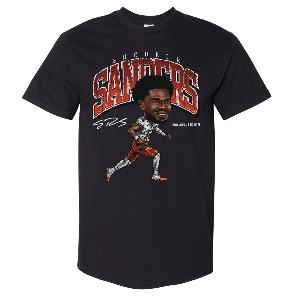 Shedeur Sanders Cleveland Cartoon WHT sold by 500 Level