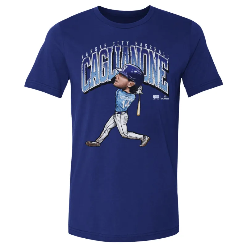 Jac Caglianone Kansas City Cartoon WHT sold by 500 Level