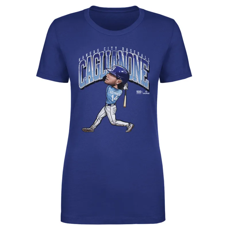 Jac Caglianone Kansas City Cartoon WHT sold by 500 Level