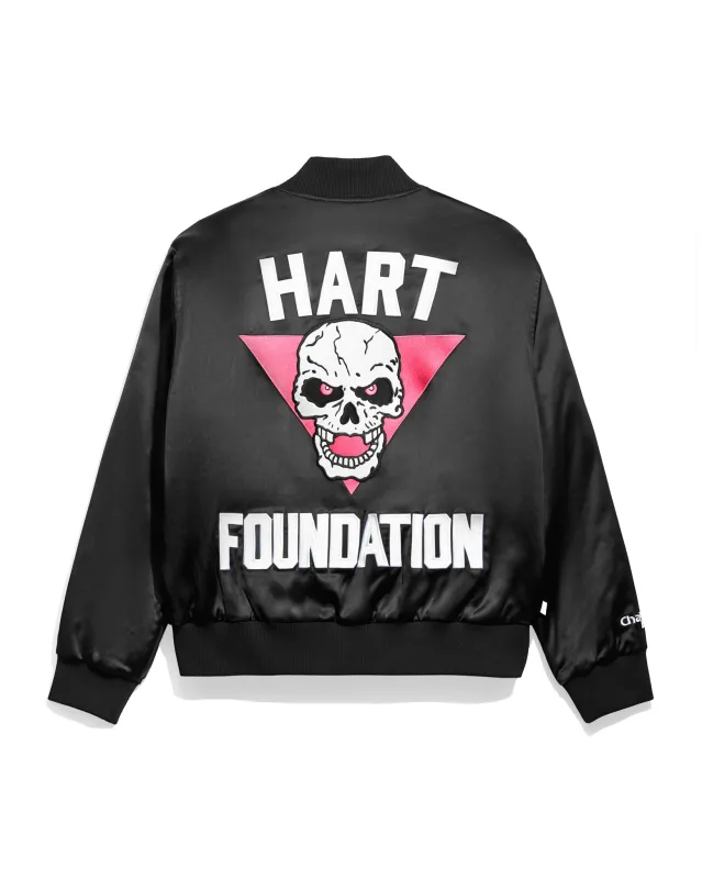 The Hart Foundation Satin Spellout Jacket made by 500 Level