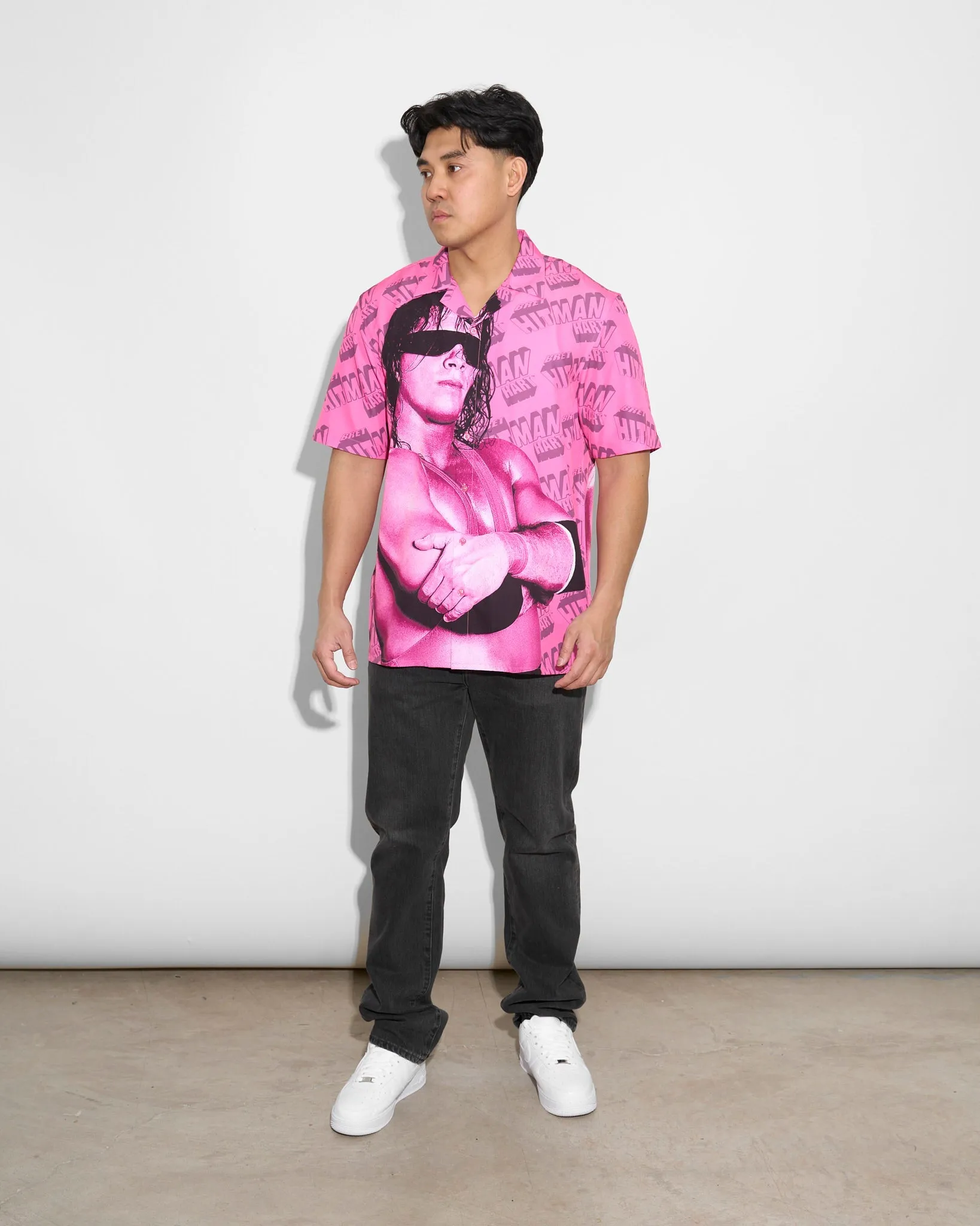 Bret Hitman Hart Magazine Button Up Shirt sold by 500 Level product image thumbnail 3