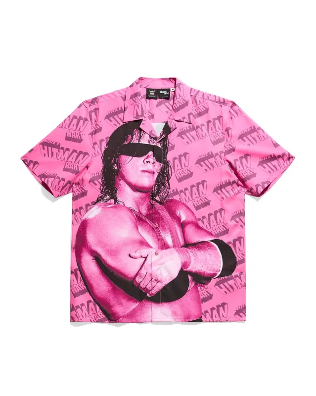 Bret Hitman Hart Magazine Button Up Shirt sold by 500 Level