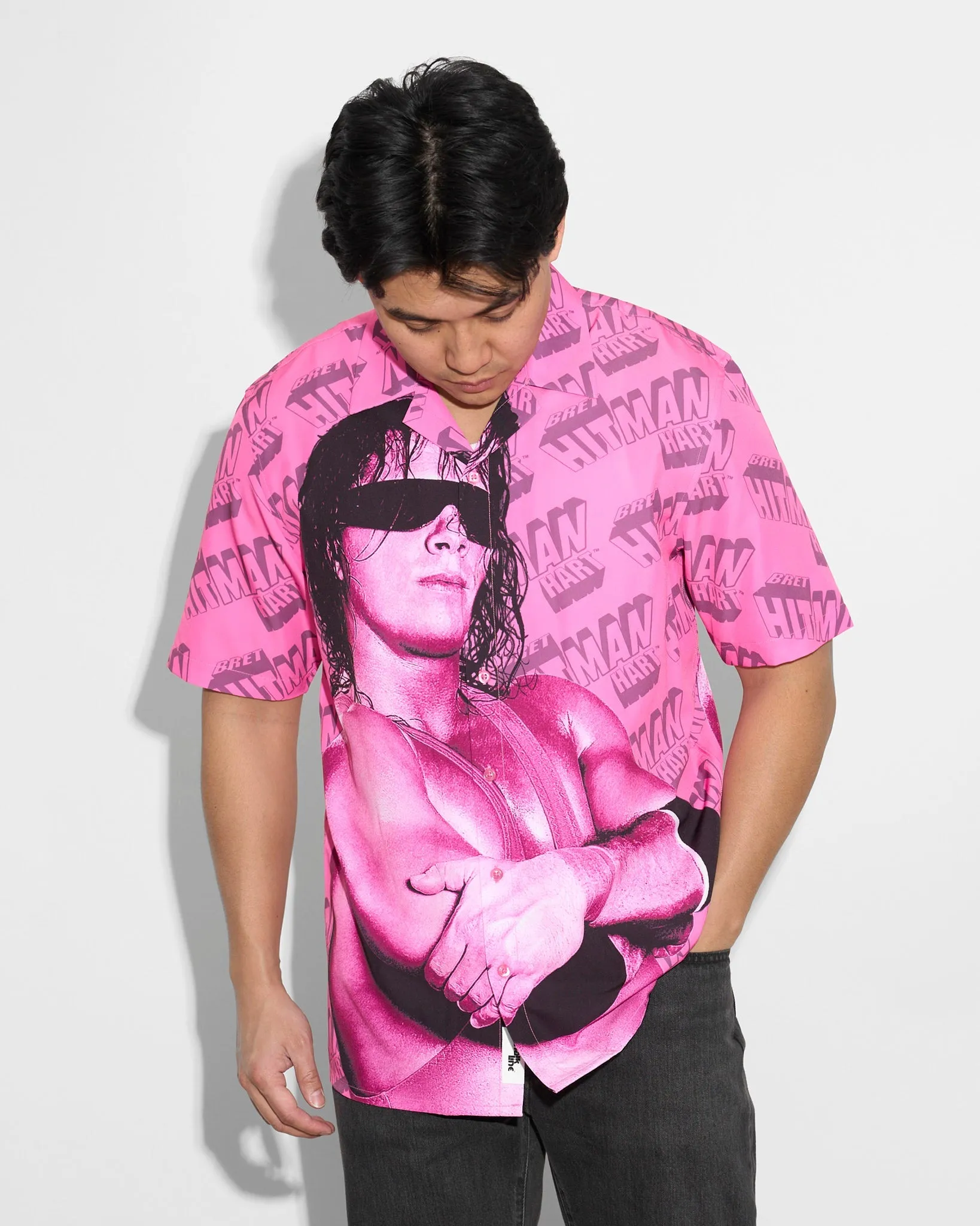 Bret Hitman Hart Magazine Button Up Shirt sold by 500 Level product image thumbnail 2