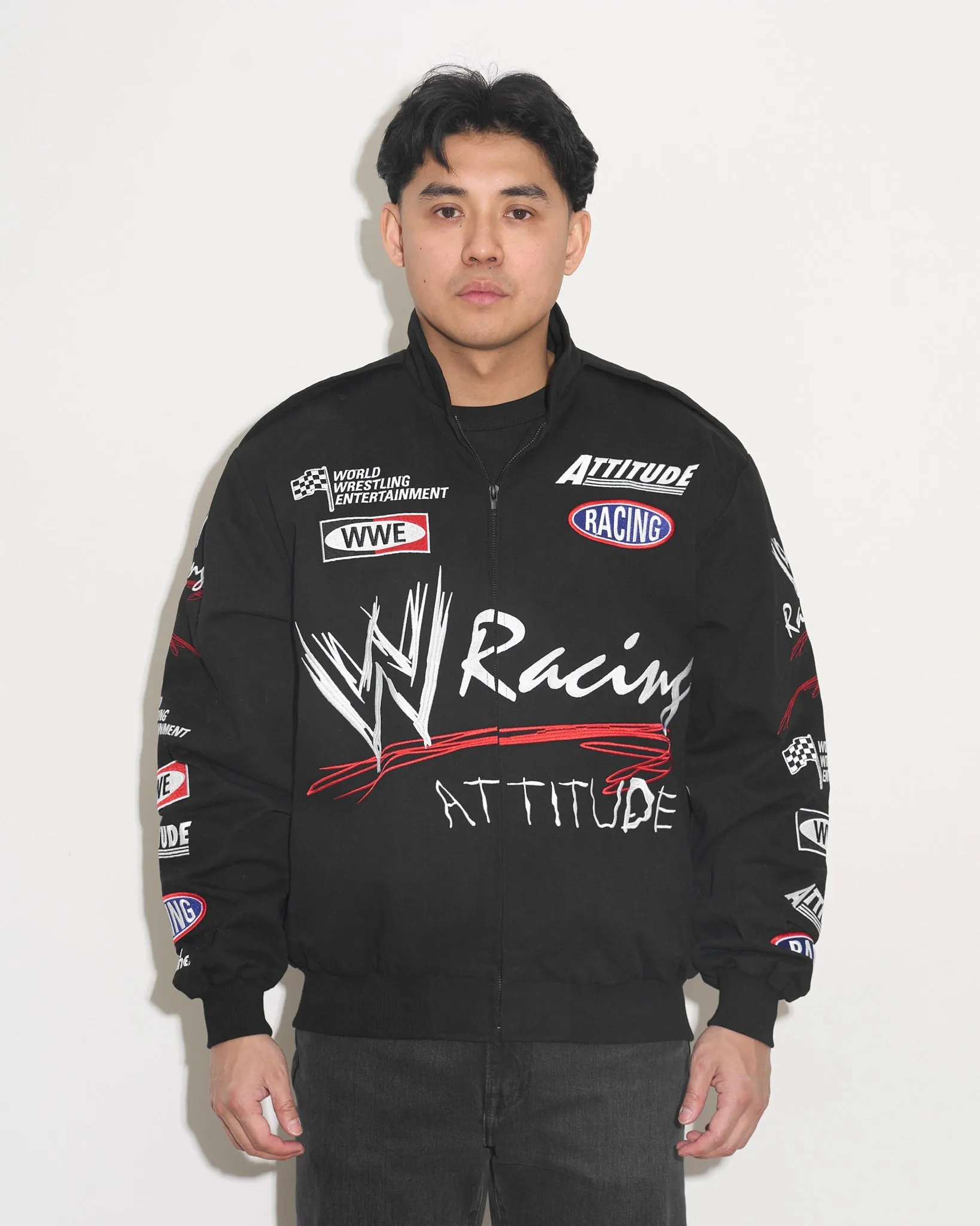 WWE Attitude Lightweight Racing Jacket sold by 500 Level product image thumbnail 2