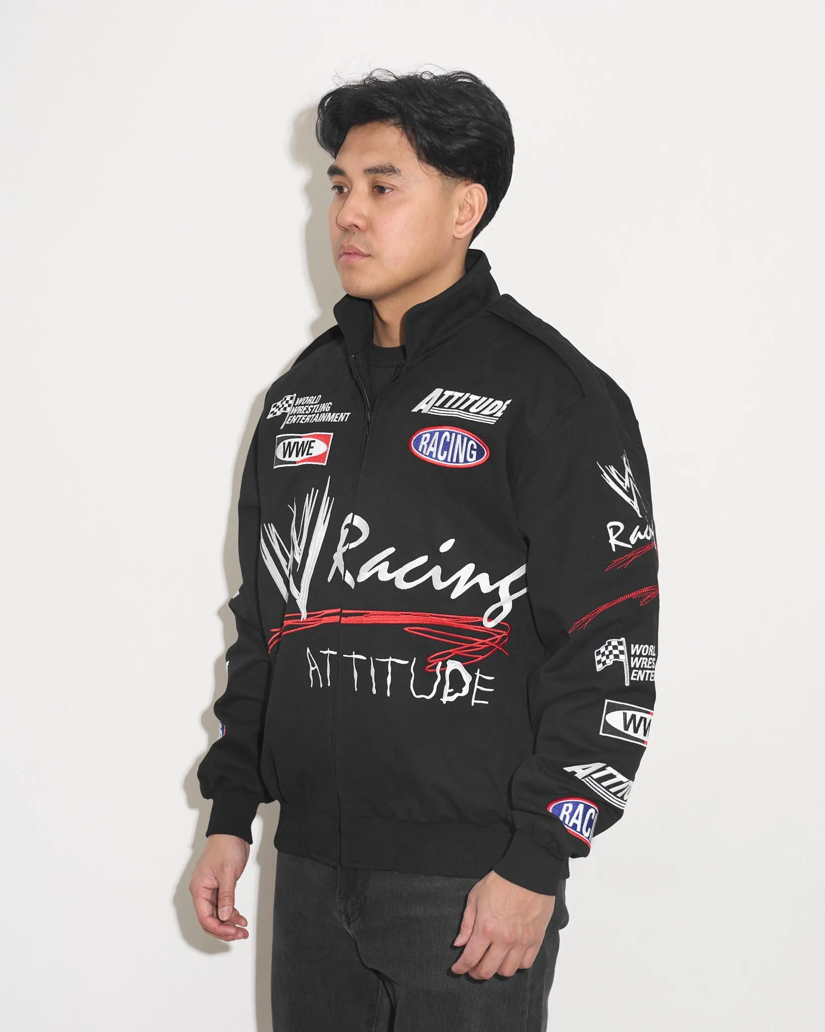 WWE Attitude Lightweight Racing Jacket sold by 500 Level product image thumbnail 3