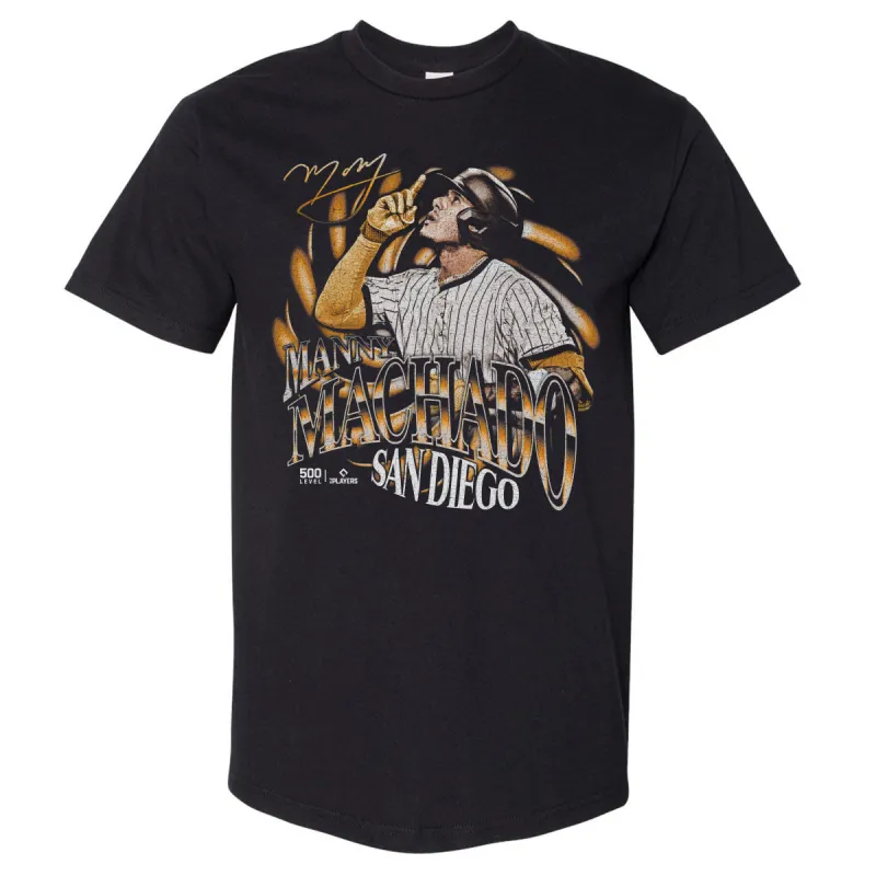 Manny Machado San Diego Grunge WHT sold by 500 Level