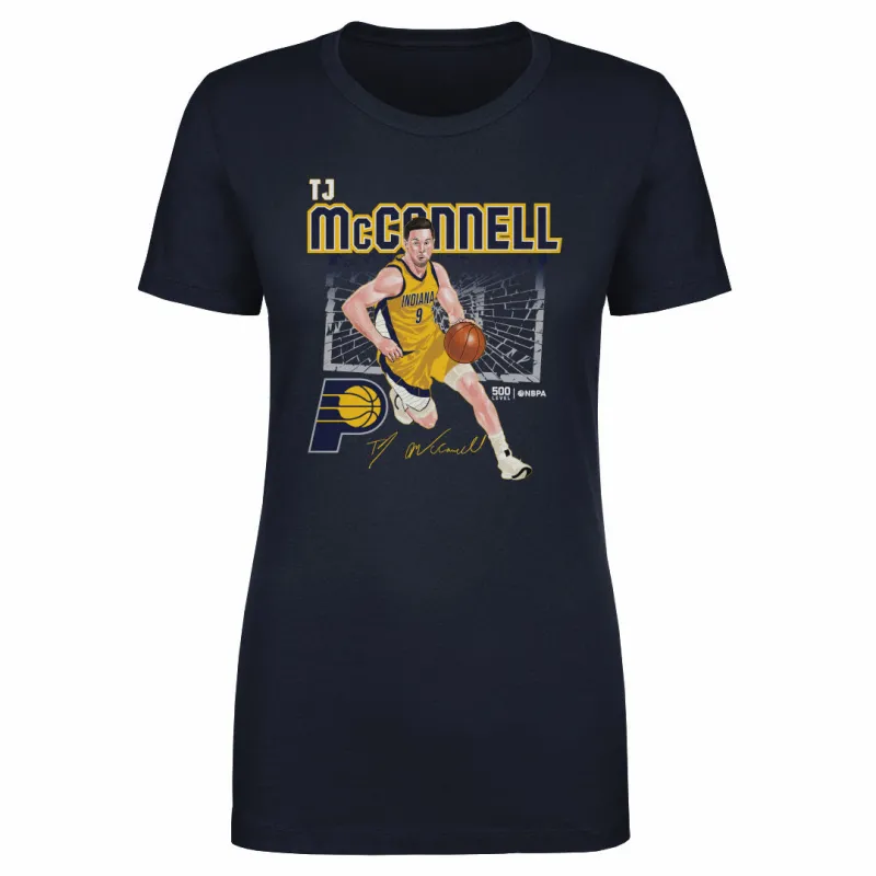 T.J. McConnell Indiana Pacers Shattered WHT sold by 500 Level