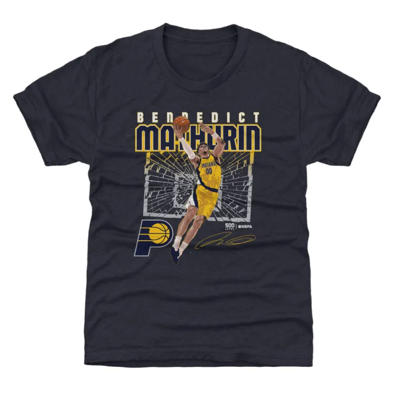 Bennedict Mathurin Indiana Pacers Shattered WHT sold by 500 Level