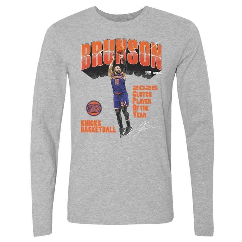 Jalen Brunson New York Knicks 2025 Clutch Player Of The Year WHT sold by 500 Level