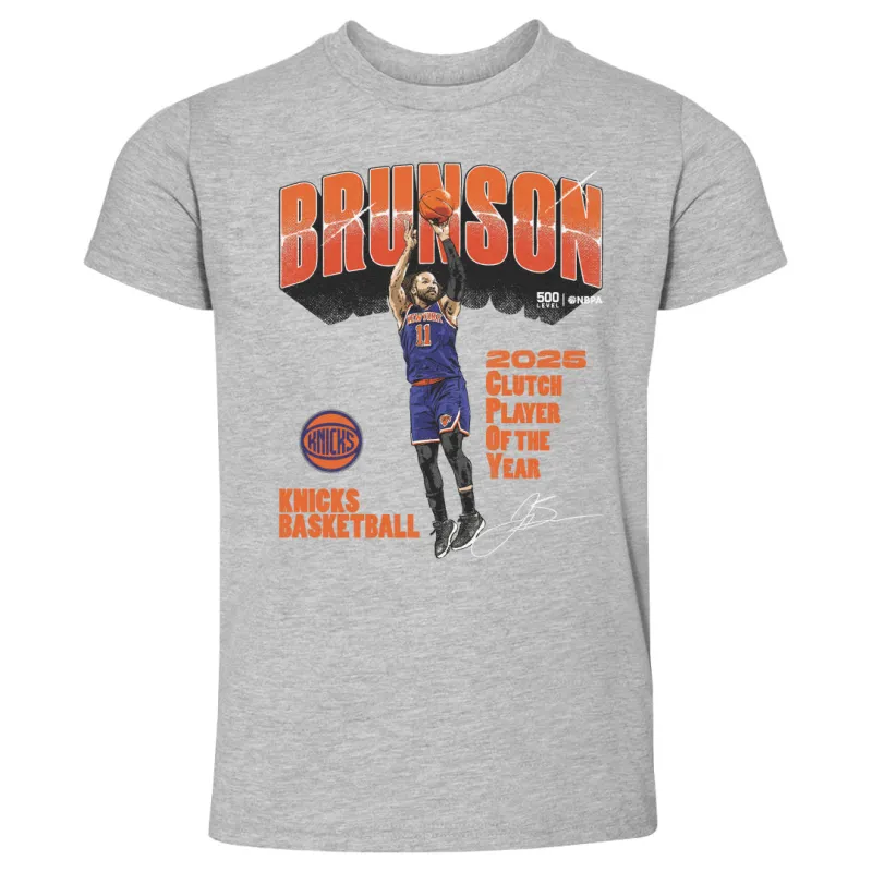 Jalen Brunson New York Knicks 2025 Clutch Player Of The Year WHT sold by 500 Level