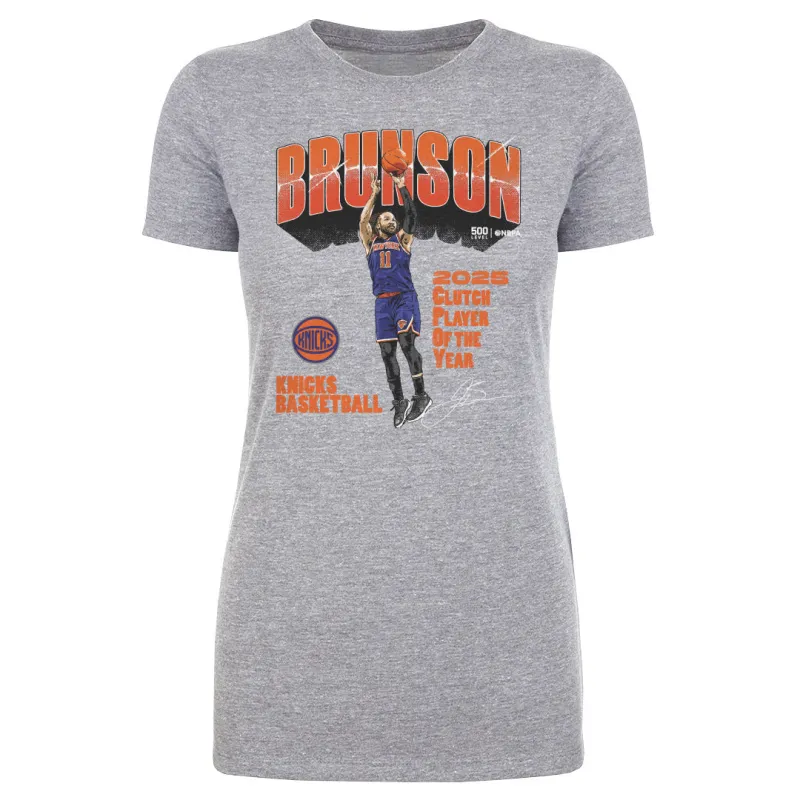 Jalen Brunson New York Knicks 2025 Clutch Player Of The Year WHT sold by 500 Level