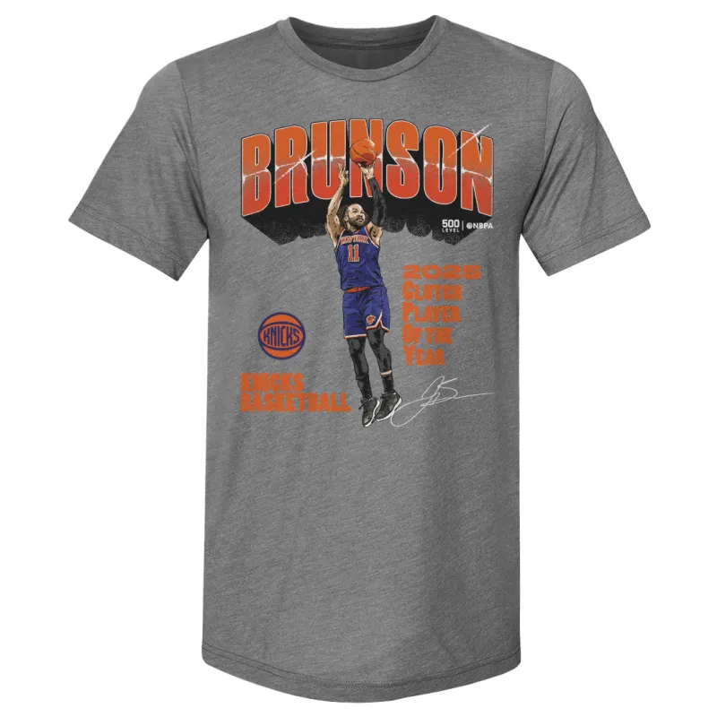 Jalen Brunson New York Knicks 2025 Clutch Player Of The Year WHT sold by 500 Level