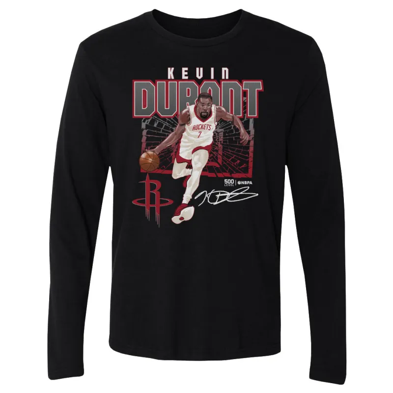 Kevin Durant Houston Rockets Shattered WHT sold by 500 Level