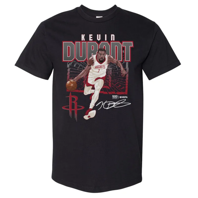 Kevin Durant Houston Rockets Shattered WHT sold by 500 Level