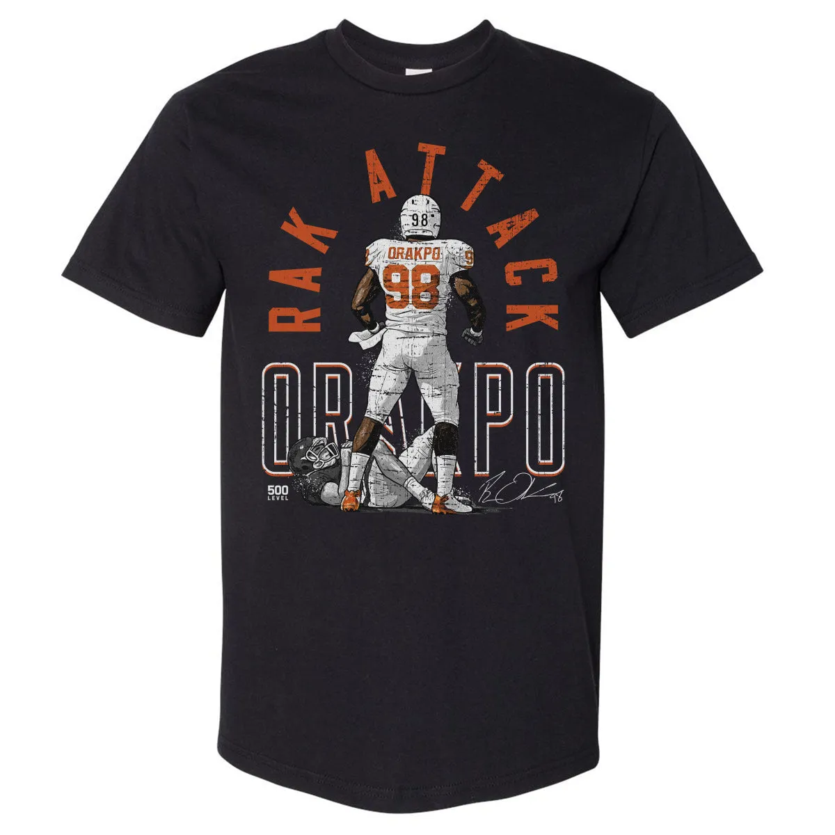 Brian Orakpo Texas Rak Attack WHT sold by 500 Level