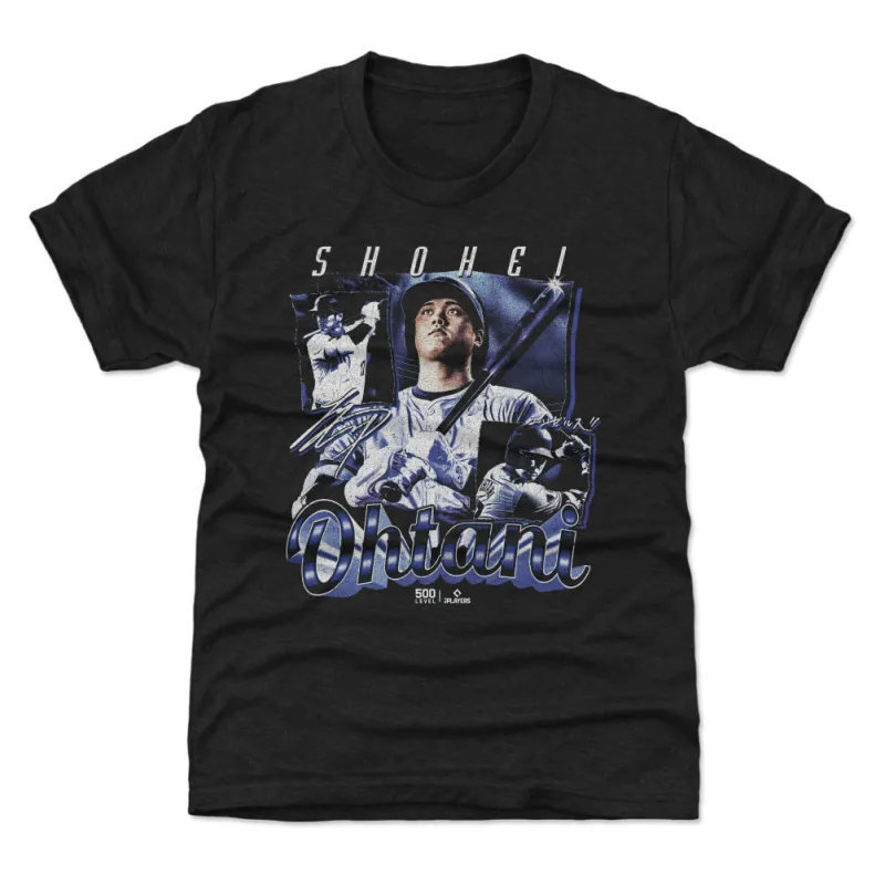 Shohei Ohtani Los Angeles D Grunge WHT sold by 500 Level