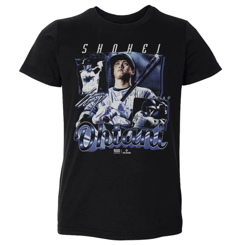 Shohei Ohtani Los Angeles D Grunge WHT sold by 500 Level