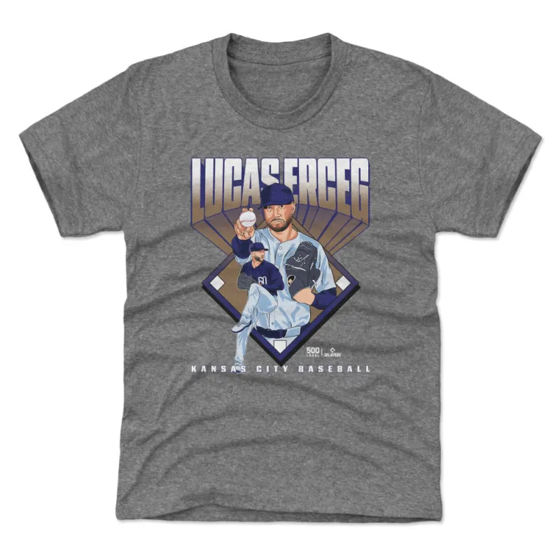 Lucas Erceg Kansas City Baseball Diamond WHT sold by 500 Level