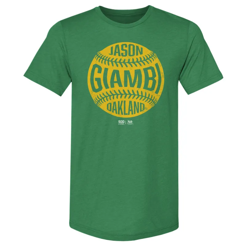 Jason Giambi Oakland Vintage Baseball WHT sold by 500 Level