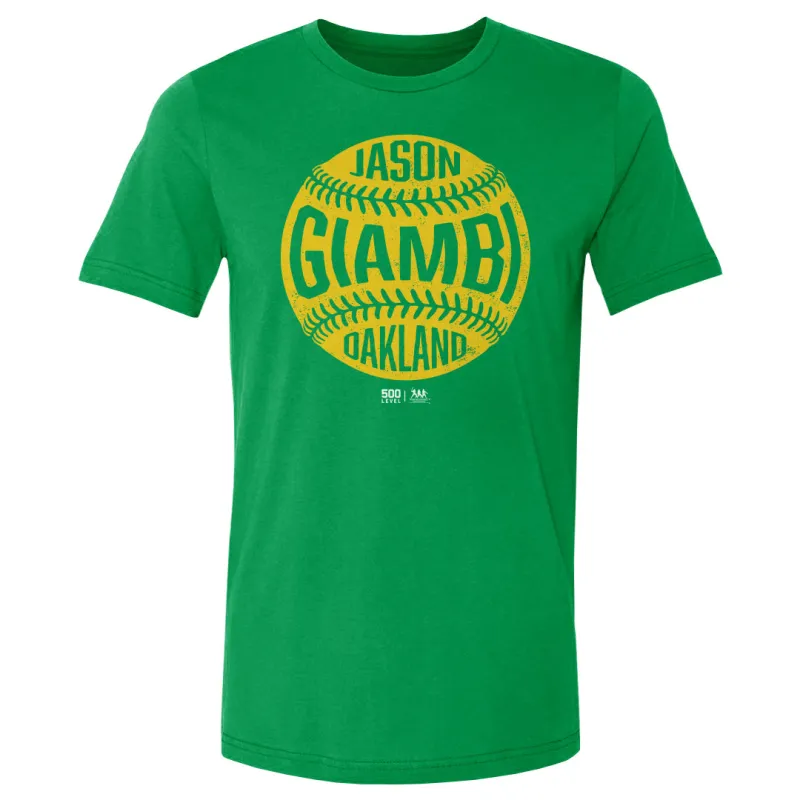 Jason Giambi Oakland Vintage Baseball WHT sold by 500 Level