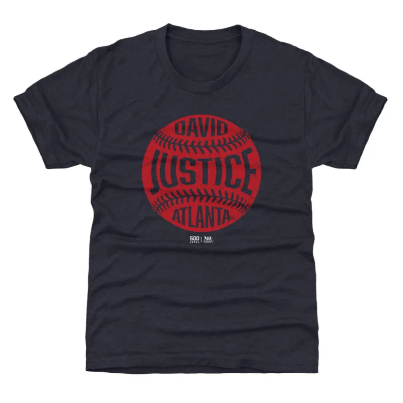 David Justice Atlanta Vintage Baseball WHT sold by 500 Level