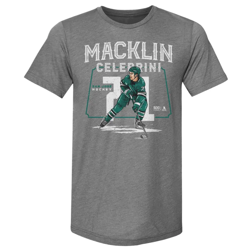 Macklin Celebrini San Jose Player Name WHT sold by 500 Level